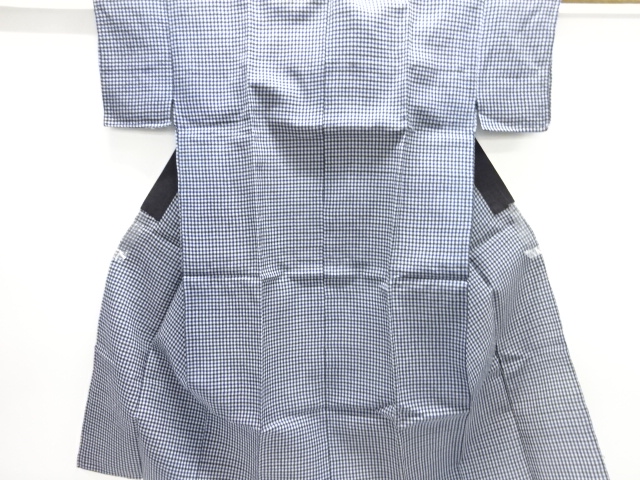 アンティーク　本麻　格子織り出し琉装(材料)